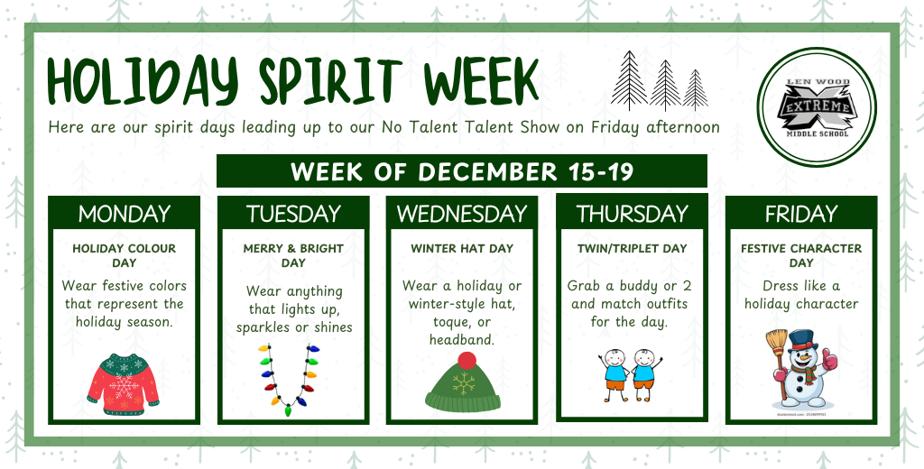 Holiday Spirit Week 